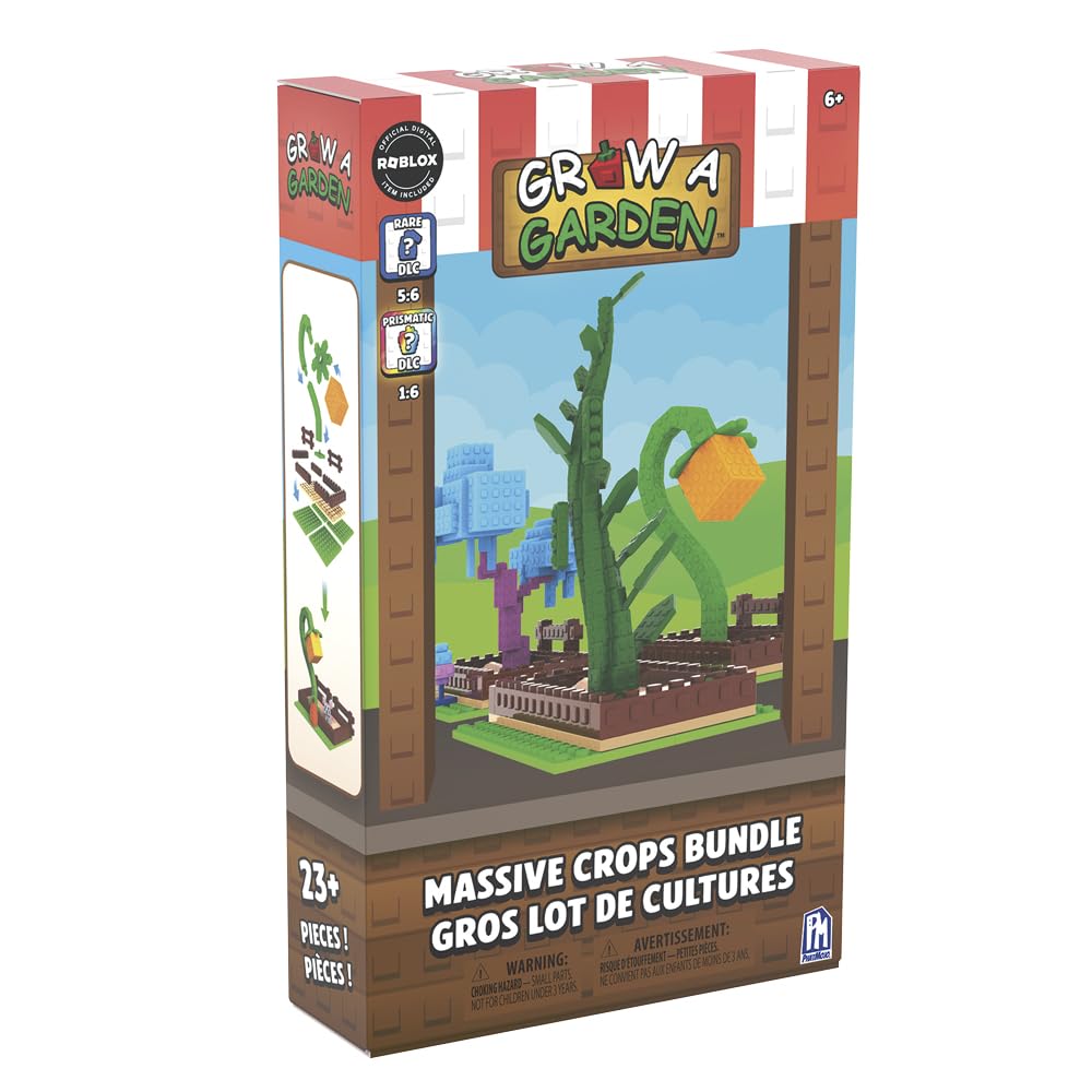 Grow A Garden - Massive Crops Bundle - Series 1 - Blind Box Bundle - Includes DLC Code Redeemable on Roblox - Officially Licensed Construction Set by PhatMojo