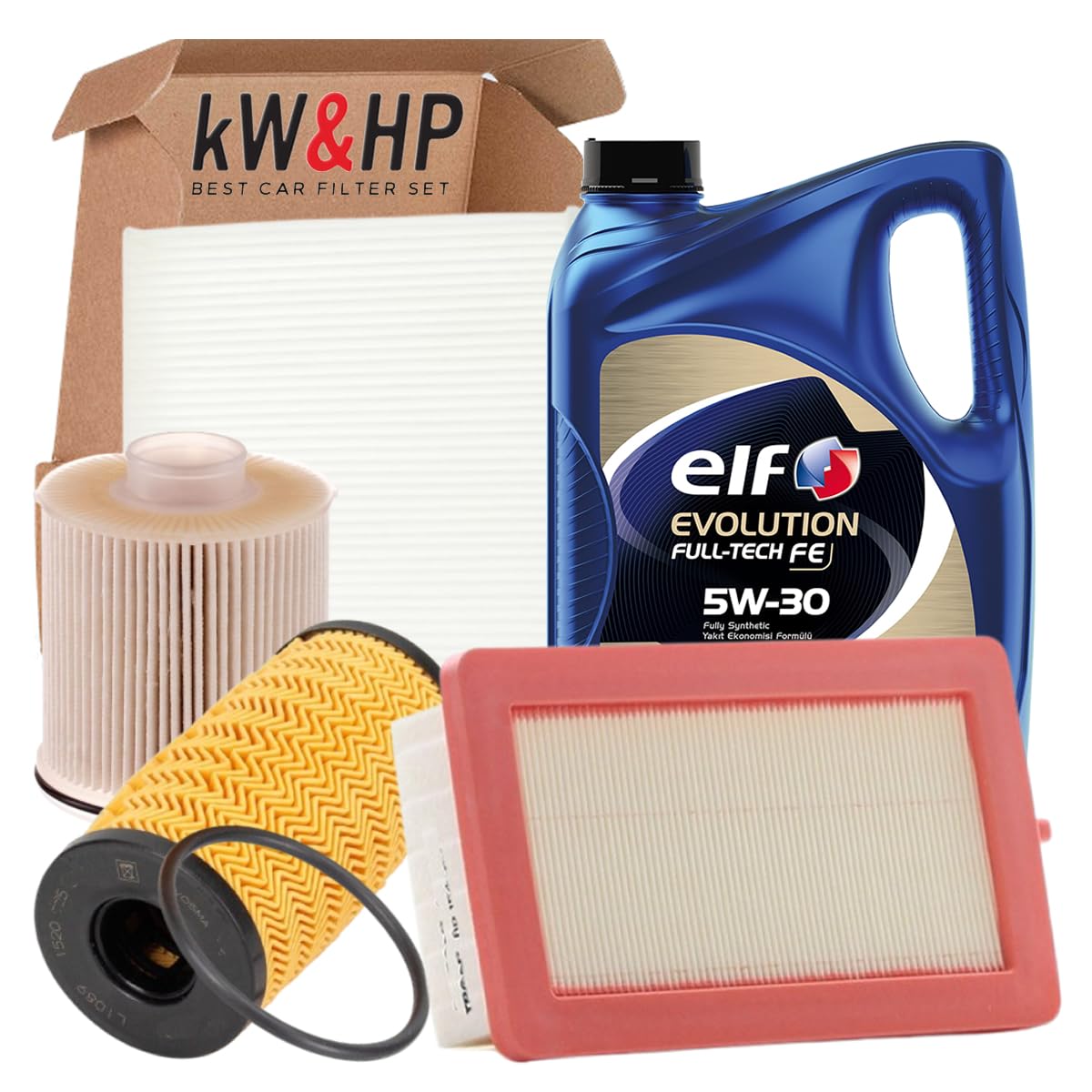 KIT TAGLIANDO 4 FILTRI MANUTENZIONE PER CAPTUR II CLIO V 1.5 DCI CON OLIO MOTORE ORIGINALE 5 LITRI 5W30