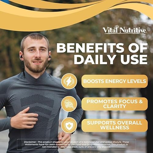 Miniatura 6 de Vital Suplementos de óxido nítrico para hombres  Suplemento de refuerzo de entrenamiento para hombres  El óxido nitroso aumenta el flujo sanguíneo,