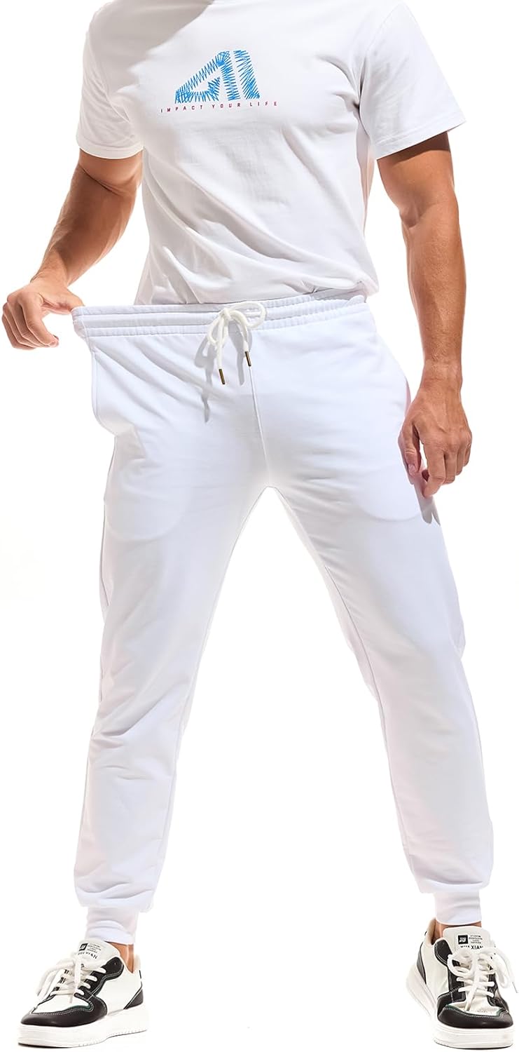 AIMPACT Mens Sweatpants with Pockets Jersey Cotton Track Pant Running Joggers Sweat Pants for Men