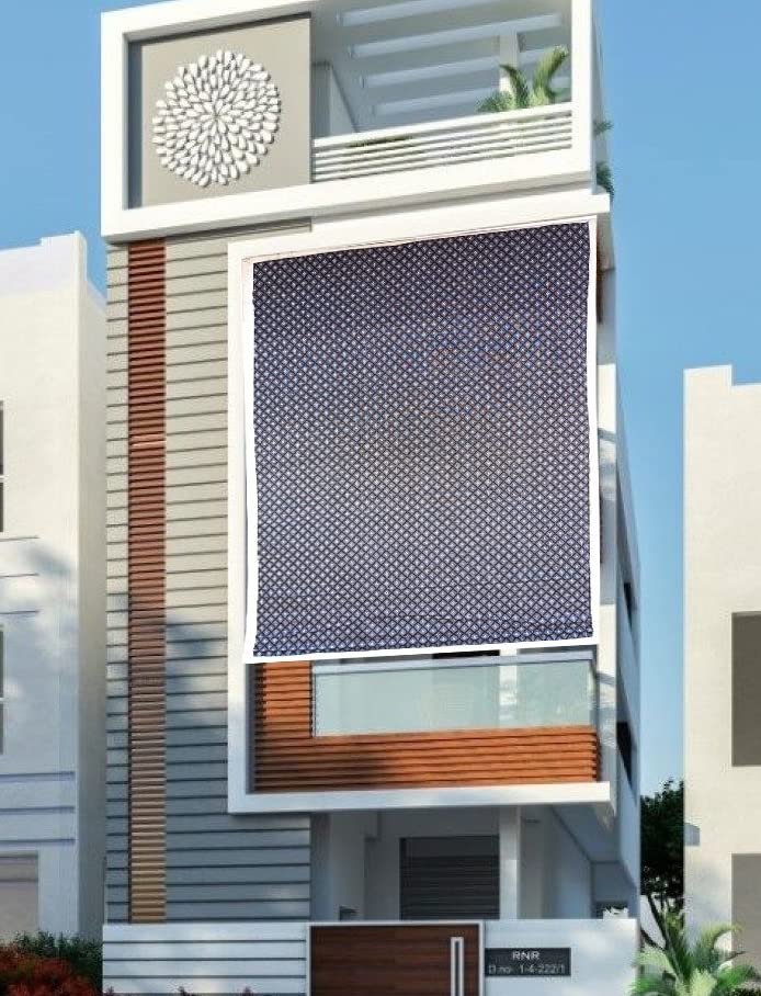 Image of Roll up Bamboo Curtain /Blinds for Window and Balcony-Indoor & Outdoor Use (4 feet x10 feet Light Grey)