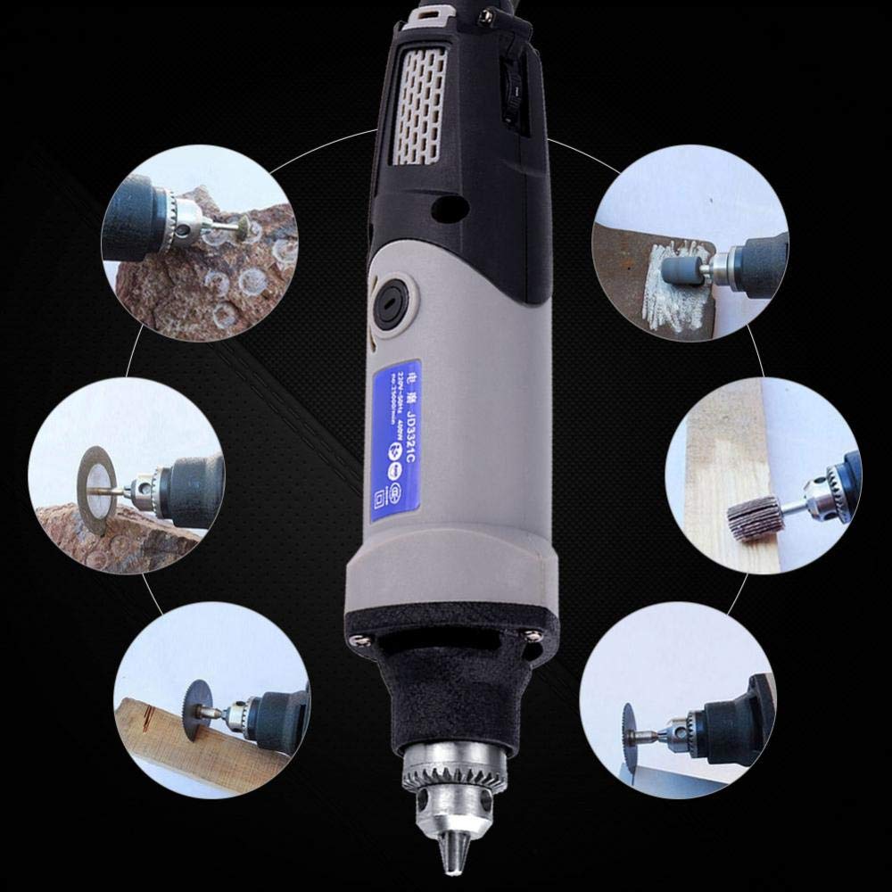 Raguso Smerigliatrice Elettrica 400W Trapano Elettrico 6 Posizioni Utensile Rotante 220V