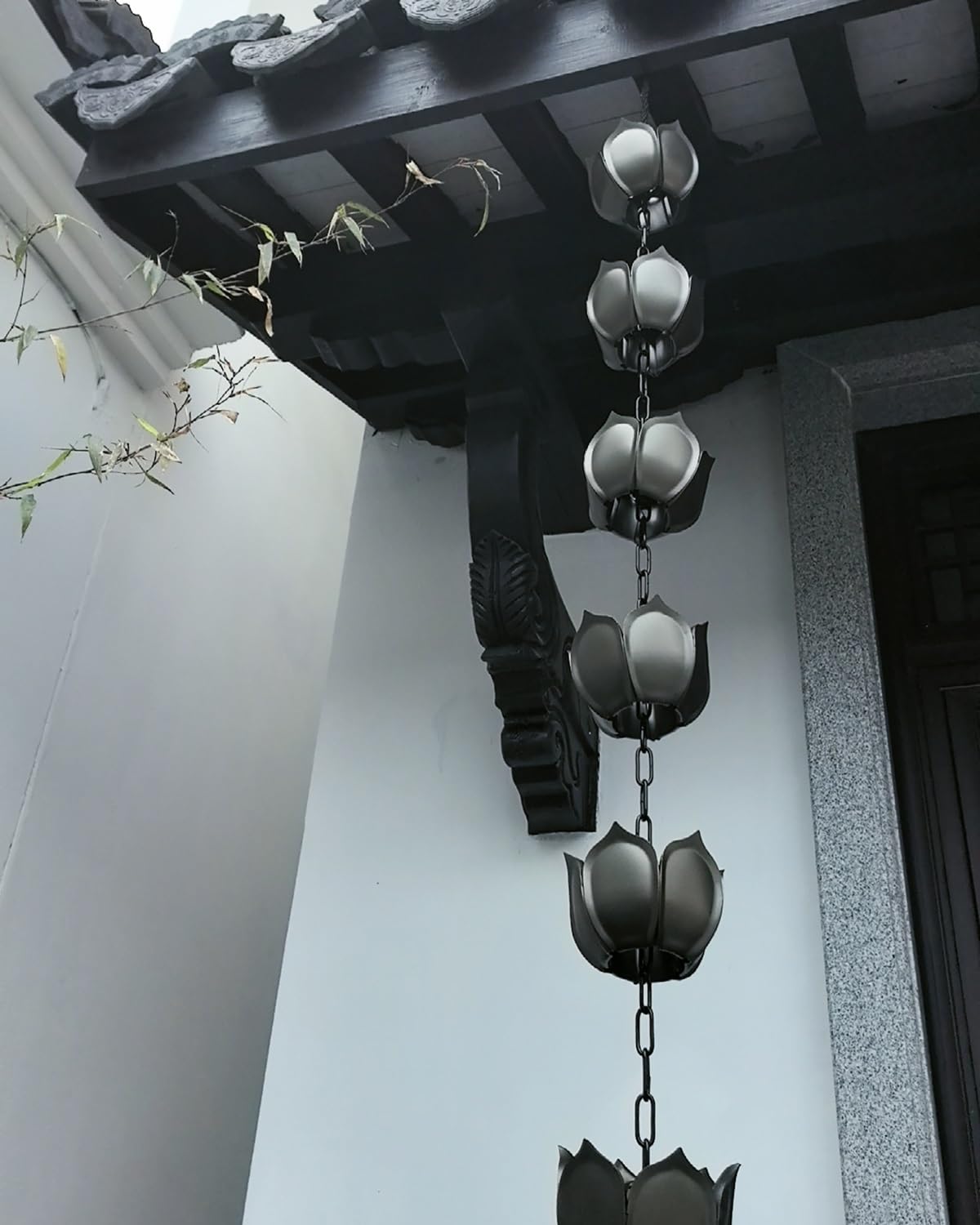 WOTZOV Decorative Rain Chain For Gutter Downspout Elegant Water Diverting Solution For Outdoor Spaces Like Gardens And Balconies，3.5M (11.5Ft)