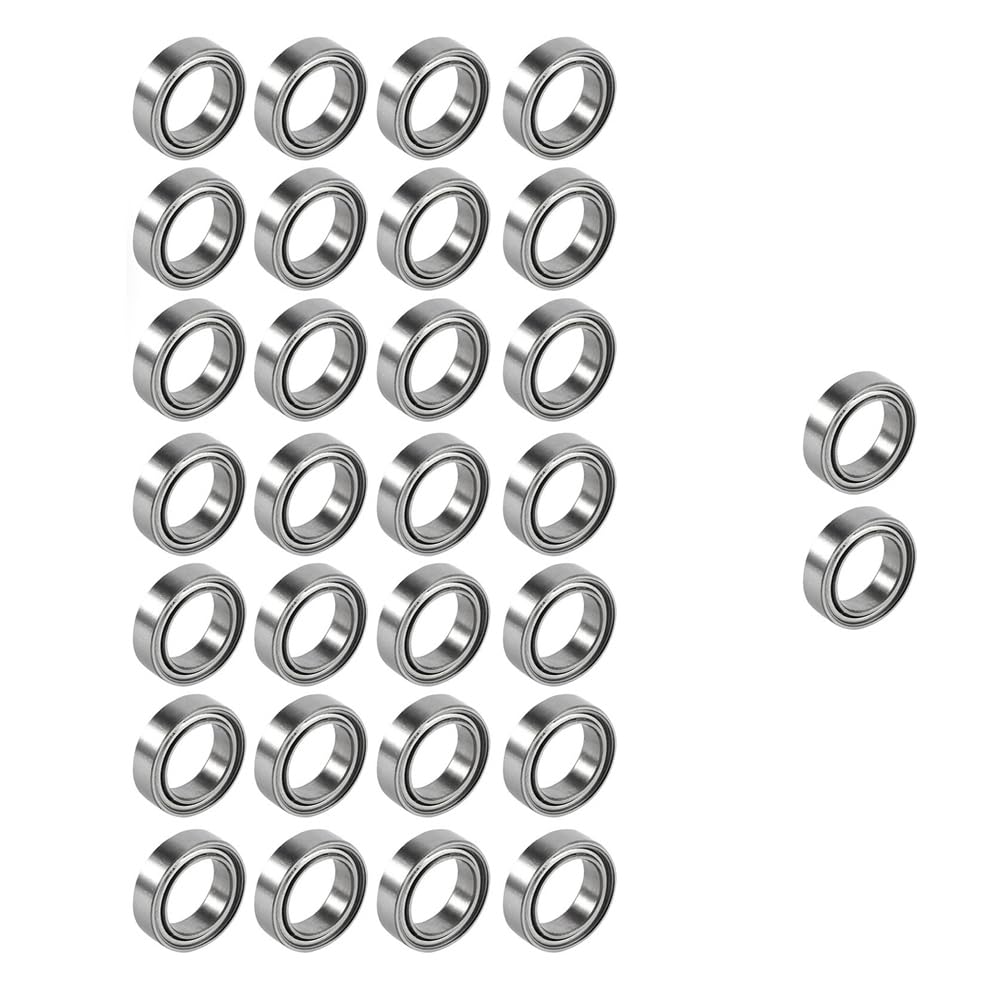 Jnchdghwa As Shown 30 Pcs 6700Zz Thin Wall Bearing 10X15x4mm Low Noise Double Shielded Small Bearings