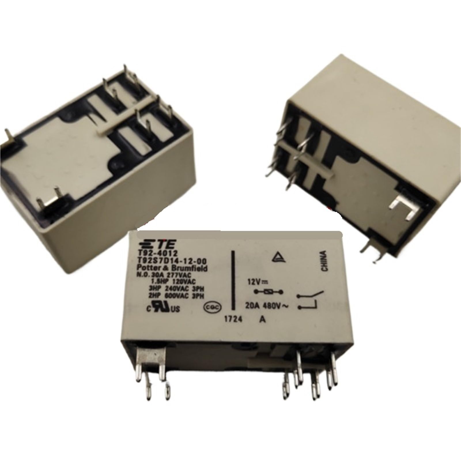 10 unidades/lote de relés T92S7D14-12-00 12V T92-4012 6 pines 30A