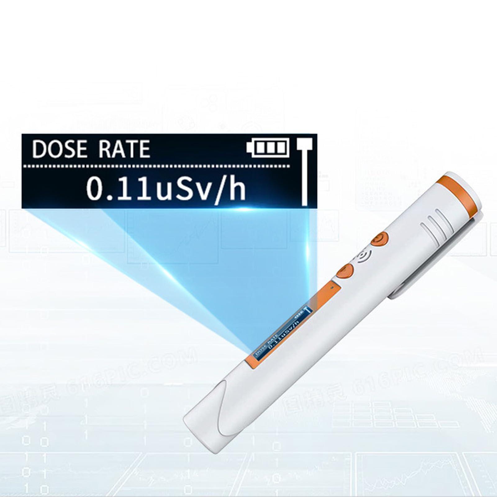 Geigerteller Nucleaire Stralingsdetector, Professionele Hoge Nauwkeurigheid Radioactieve Tester met Indicator Licht Alarm, Draagbare Handheld Huishoudelijke Stralingsmonitor