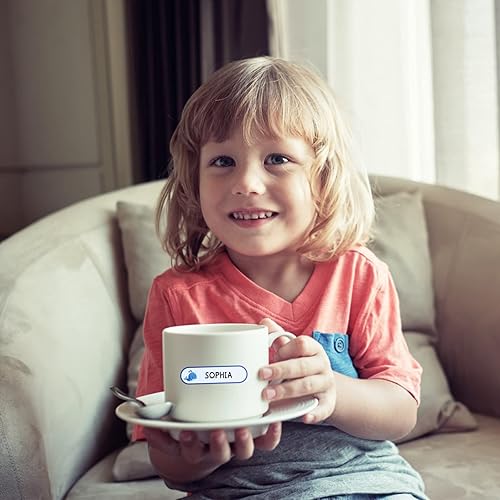 Miniatura 3 de 128 etiquetas impermeables para biberones, etiquetas de nombre de escuela Tinabless para niños, etiquetas de guardería, autolaminadas,