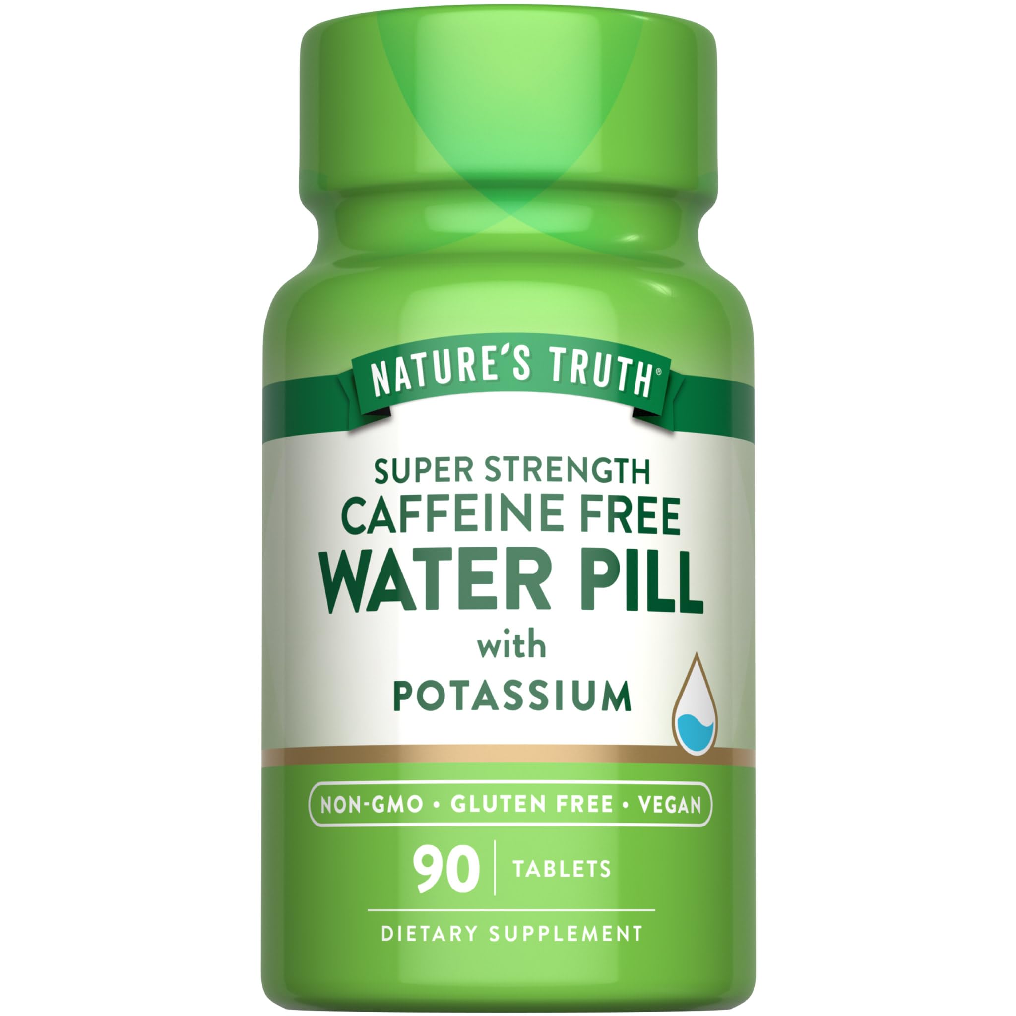 Nature's Truth Super Strength Water Pill With Potassium Coated Caplets 90 Multi