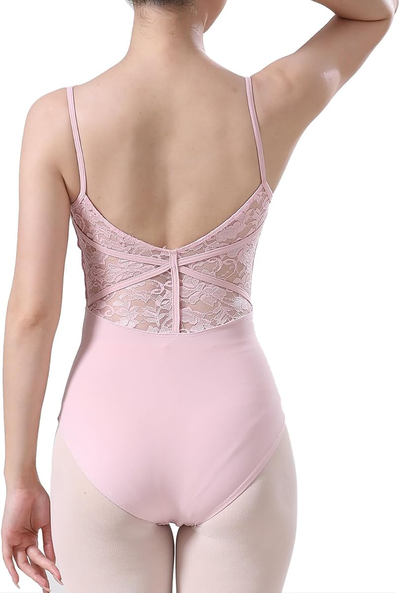 Dance Elite Qirina Ballet Leotardo Camisola Fruncida Encaje Espalda Cruzada