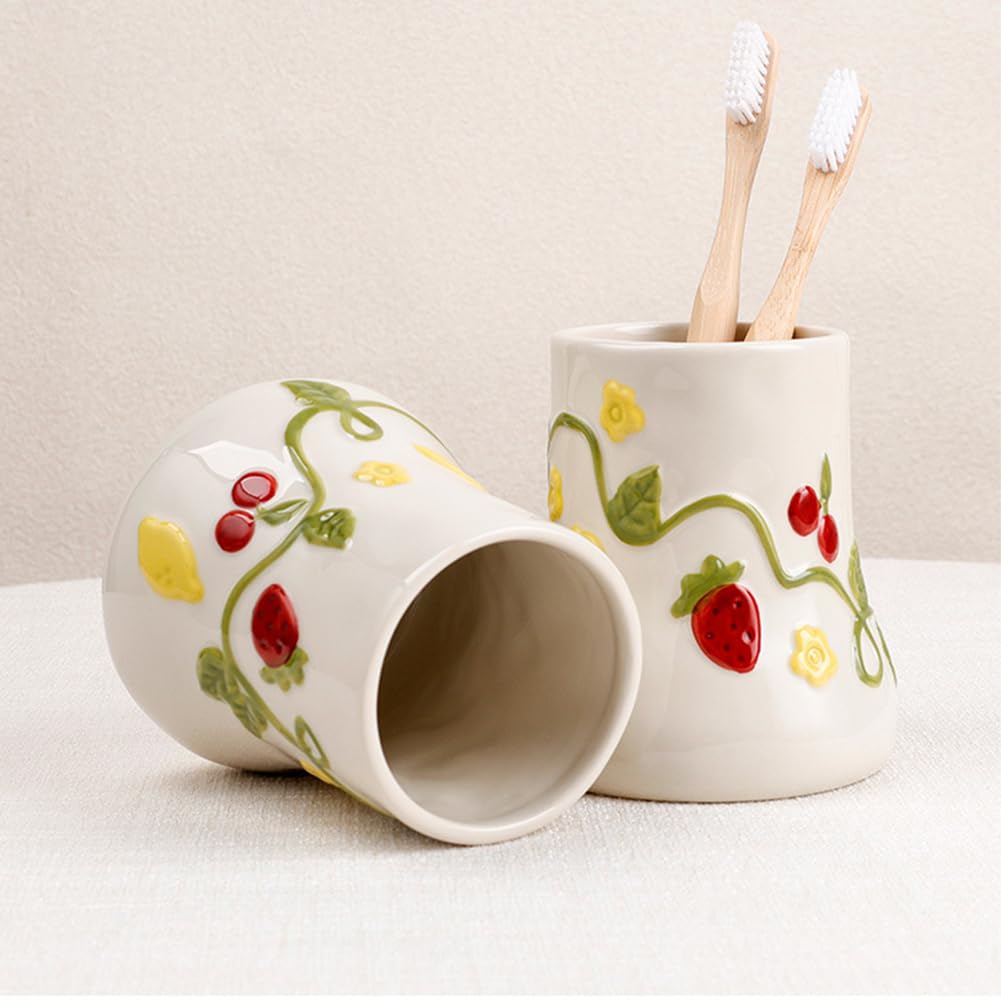 Zestaw akcesoriów łazienkowych 4-częściowy, ceramiczny zestaw akcesoriów łazienkowych z dozownikiem mydła, kubeczkami na szczoteczki do zębów i mydelniczką do dekoracji łazienki