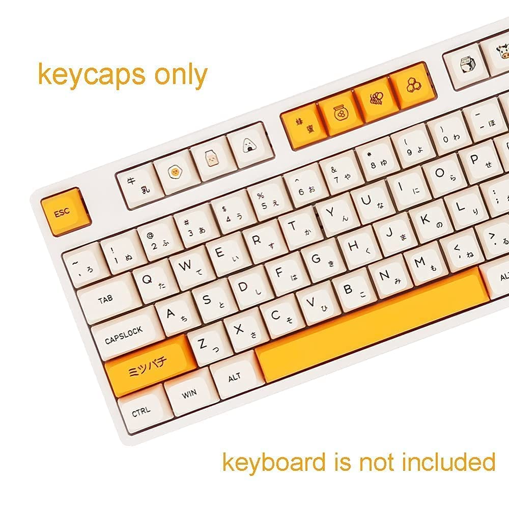 Buy YXK PBT Keycaps 140 Keys XDA Profile Keycaps DyeSub Japanese Honey