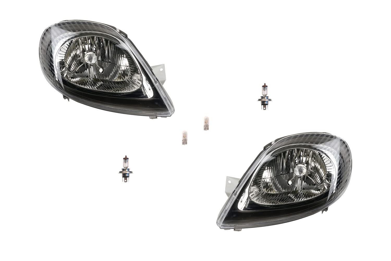 Fari anteriori alogeni adatti per Opel Vivaro 01-06w. Set di lampadine L R