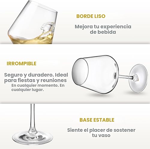 Miniatura 4 de Juego de 6 copas de vino irrompibles de plástico de 16 onzas con tallo, sin BPA, copas de vino reutilizables para piscina, al aire libre, camping,