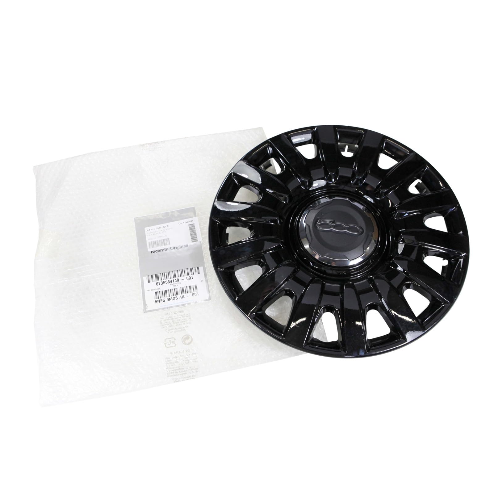 Copricerchio Coppa Ruota originale nero lucido per cerchio da 16 pollici 735564149