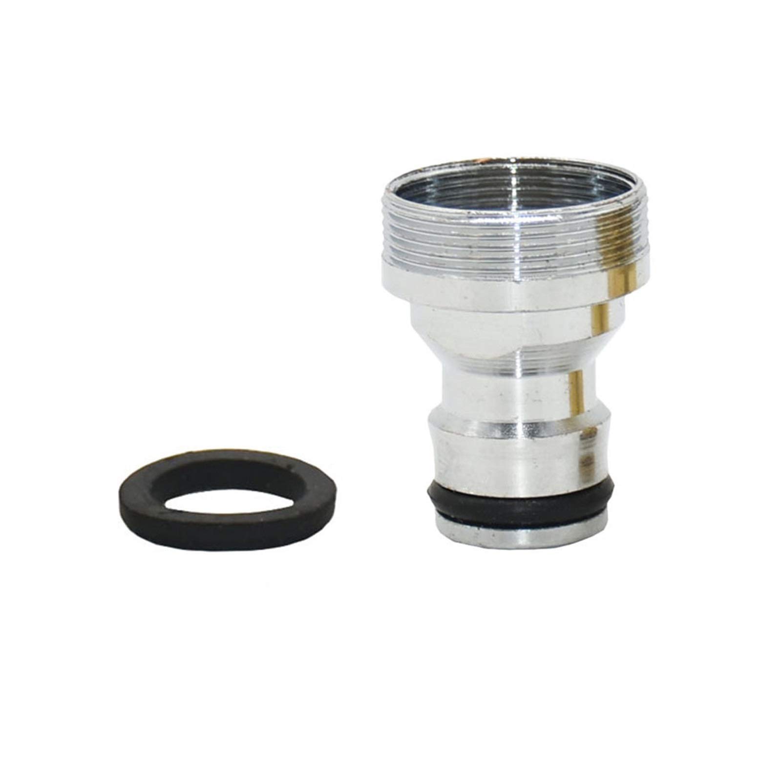 Pipe Fittings Brass Male M22 M24 Male to 5/8" Faucet Connector Garden Faucet Quick Connector for Bathroom Faucet Copper Fittings (Color : Plating Silver)