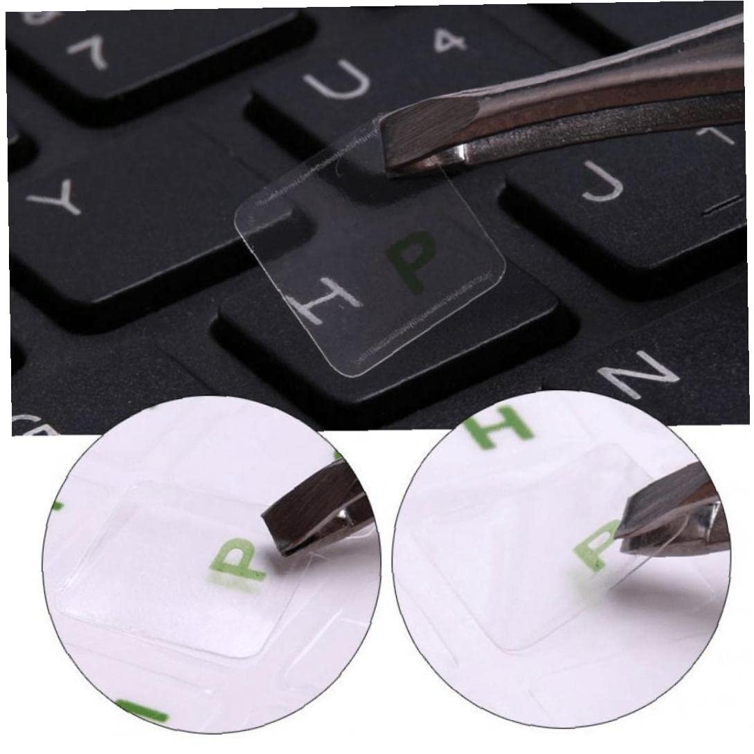 Adesivi per Tastiera Russa Trasparente 2pcs Layout Russia Lettere di Etichetta Alphabet per Laptop per Pc per Computer Notebook