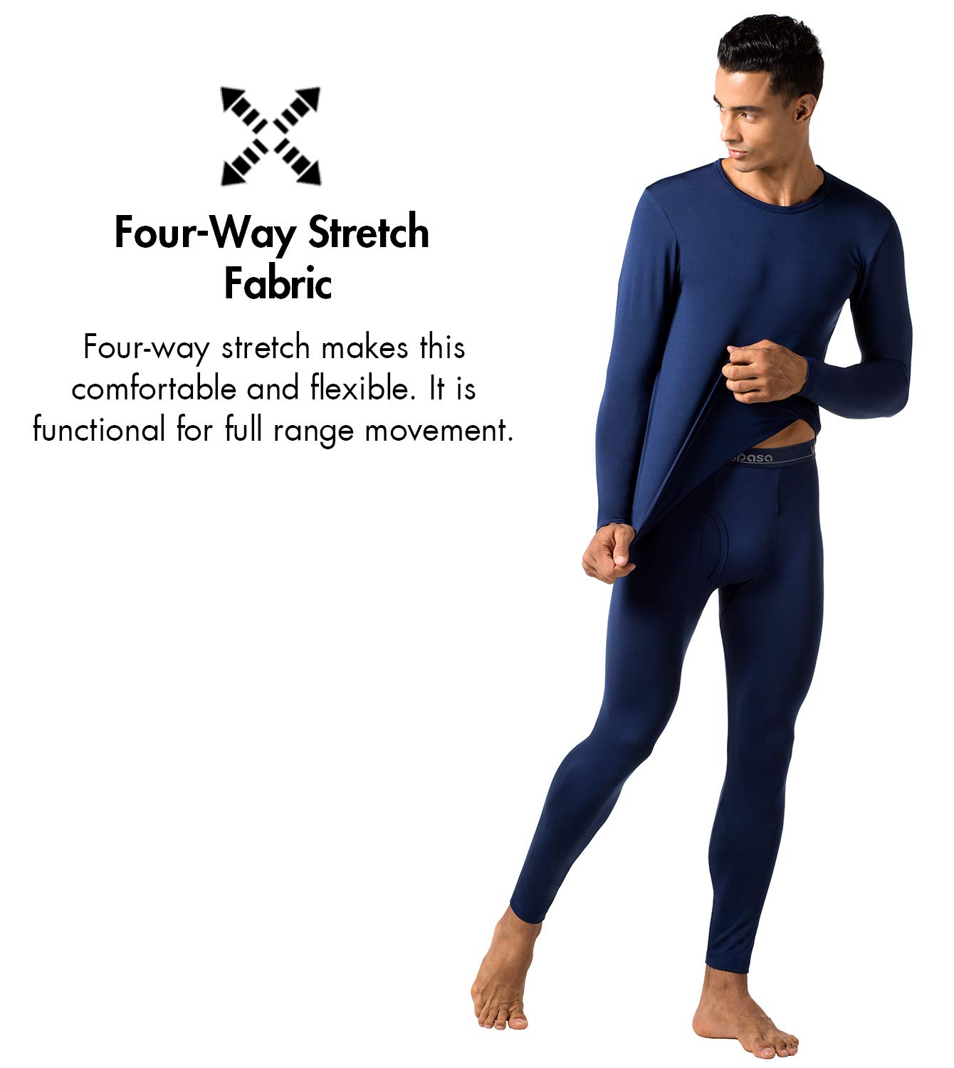 LAPASA Completo Termico Uomo in Pile Calzamaglie Termica & Maglie Termiche Set Sport Invernali Sci Snowboard Sport Running Trekking Caldo/più Caldo/Extra-Caldo М11