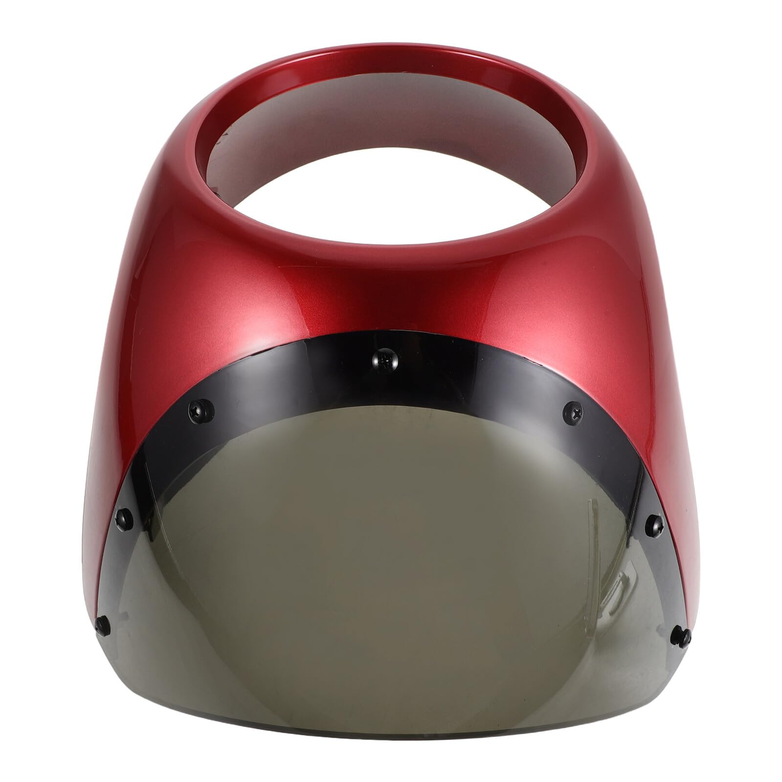 Cabilock Cupolino Parabrezza Moto 7 Pollici Antivento in Plastica Trasparente Deflettore Aerodinamico e Staffa Regolabile Copertura Faro Moto per Cruiser e Touring