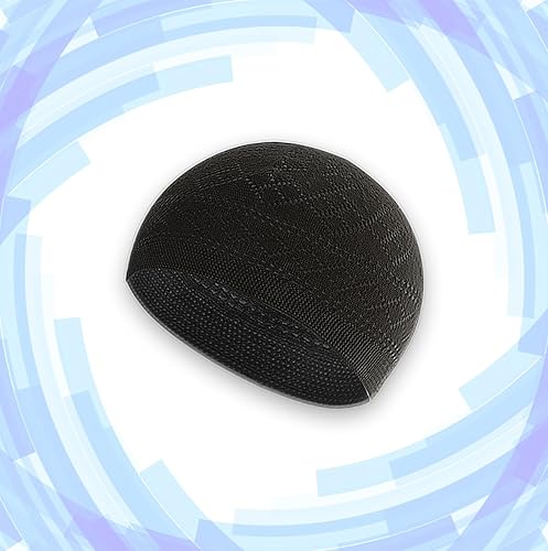 Miniatura 7 de Juego de alfombrillas de oración de terciopelo (piedra preciosa, 33 cuentas de oración, sombrero Kufi negro, estuche elegante), lujosa alfombra de