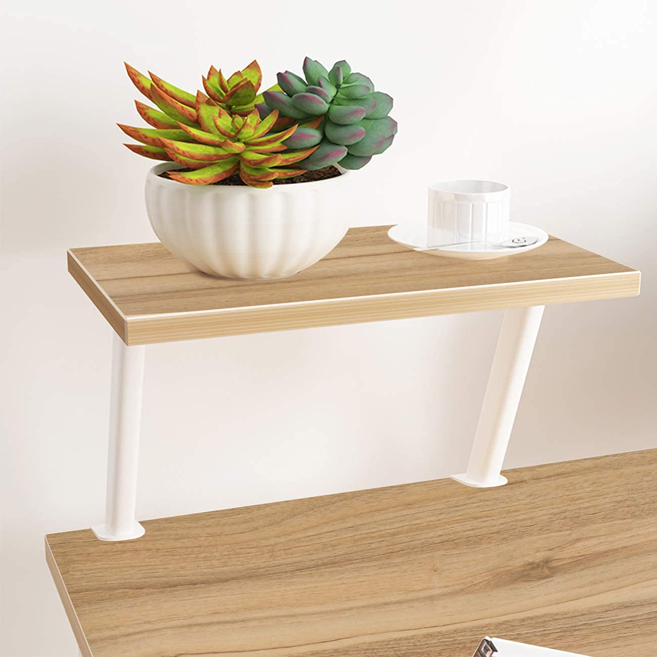 sogesfurniture Mesa de Ordenador Moderno Escritorios para Computadora Escritorio de Oficina Mesa de Trabajo Mesa de Estudio de Madera y Acero, 100x50x75cm, WK-JK100-OK-BH