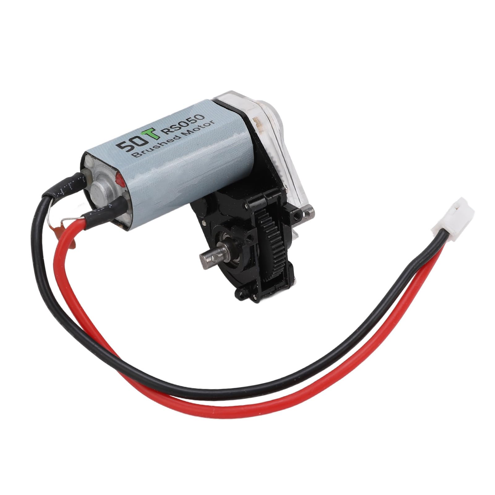 RC Gearbox with Motor High Performance Transparent Transmission Upgrade Steel Gear Sealed Design for Axial SCX24 1/24 RC Car Aluminum Alloy Plastic Construction (Black)