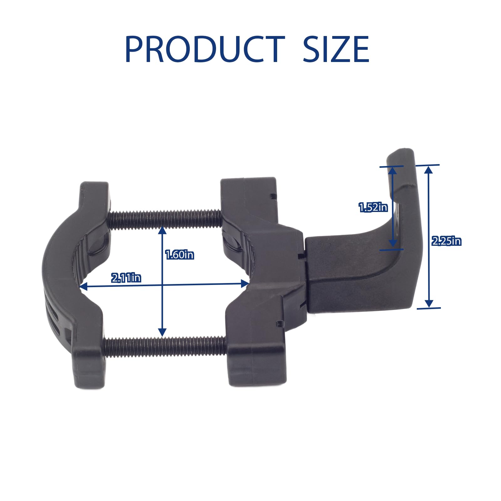 Ziyuan Universal Hanger Hook for Electric Scooter,Electric Scooter Accessories,Adjustable Hook for 0.73in-2.11in Diameter Bars,Suitable for Scooters Baby Strollers,Bicycles,Motorcycles,Wheelchairs