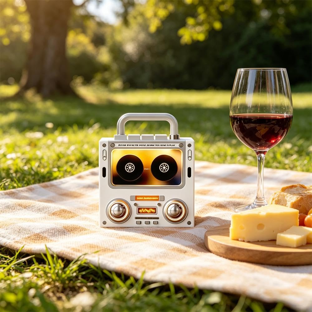 Lot de 17 aimants de réfrigérateur musicaux avec lecteur de cassette rétro, lecteur de disque vinyle à induction NFC, lecteur de musique programmable pour cuisine, bureau, cadeaux de musique uniques