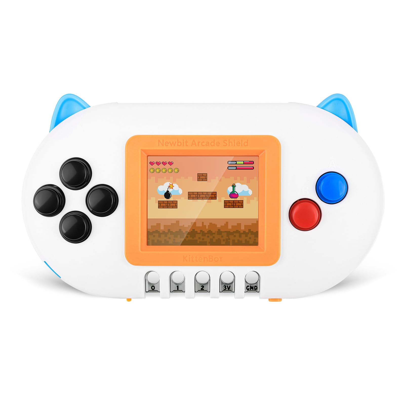 BBC Micro:bit V2 Newbit Arcade Shield Expansion Board, Supports MakeCode Javascript Python Programming for Game Creation, IoT, Interactive Project, STEM Education (Micro:bit Not Included)