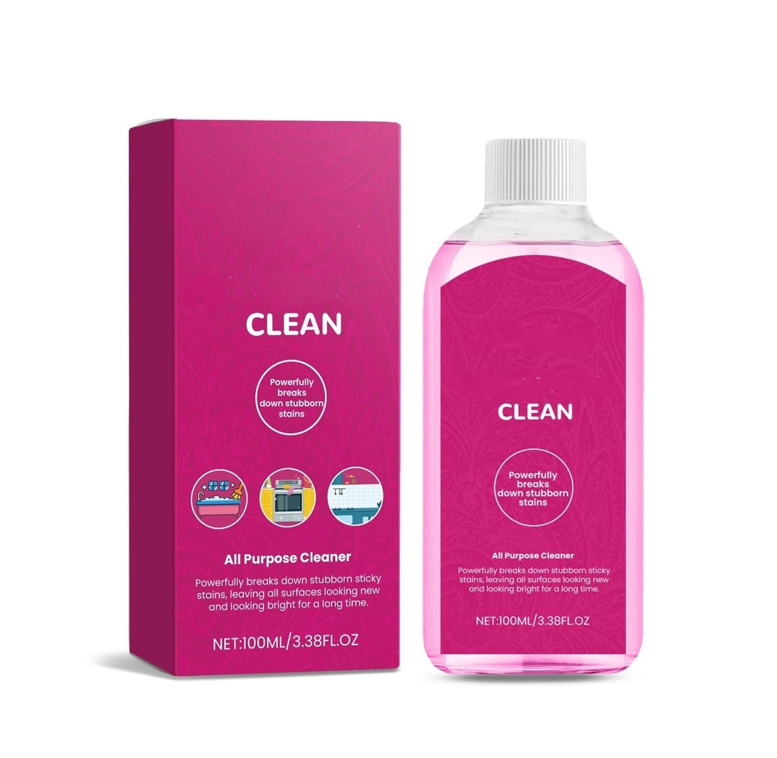 Limpiador Multiusos 100ml, for Eliminación De Grasa Y Suciedad, Limpieza Y Mantenimiento(2pcs)