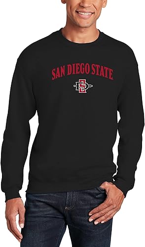 Miniatura 4 de UGP Campus Apparel AW03 - Sudadera de cuello redondo con logotipo del arco de los aztecas del estado de San Diego - 2XL - Negro, Negro -, XXL