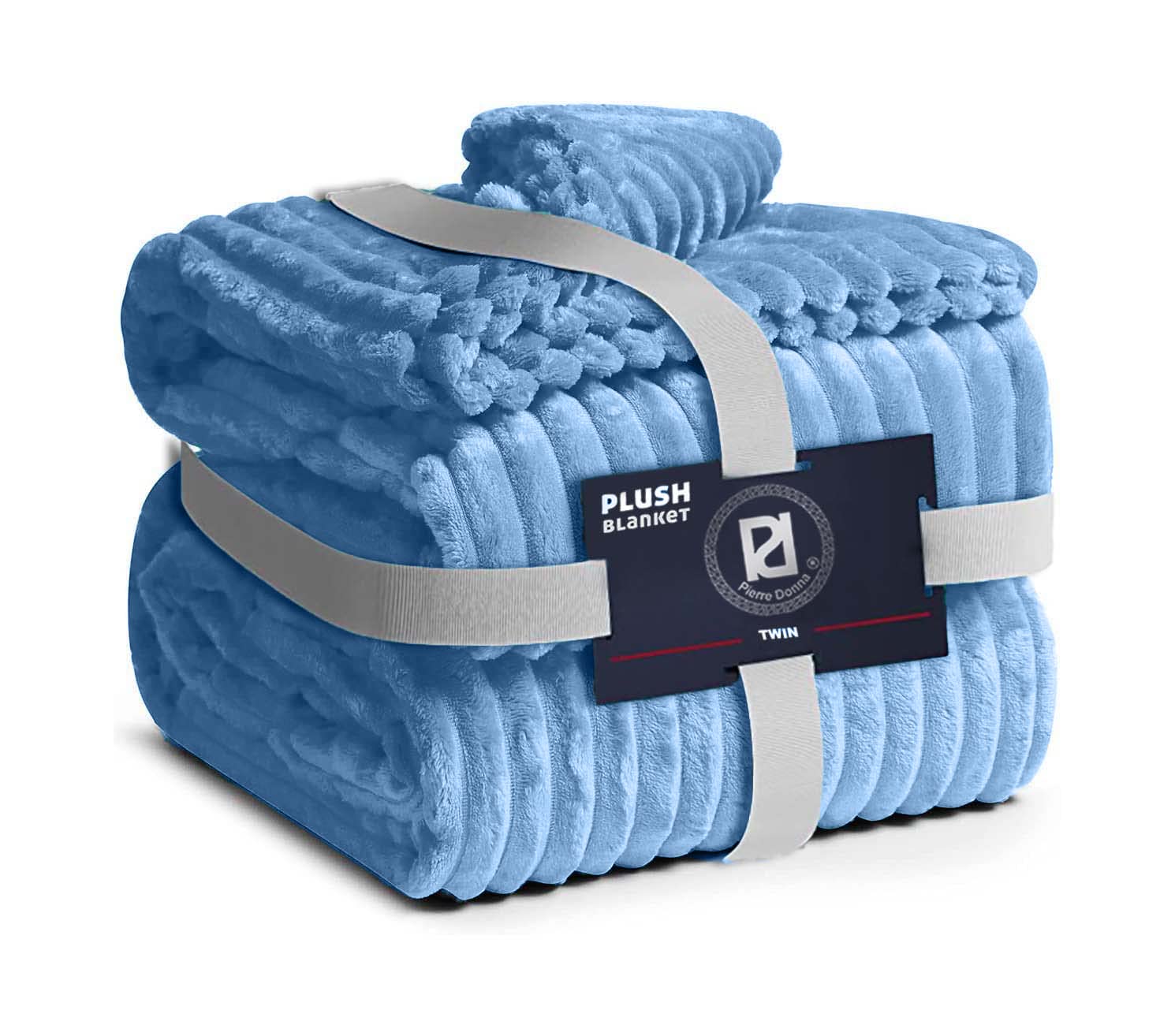 pd Pierre Donna Pumping Fleece Blankets Lightweight Anti-Static & Thermal Bed Blanket, 300 GSM Thermal Blanket for Sofa, Cozy Living Room Single Blanket for Bed & Couch (Tranquil Sky, Single)