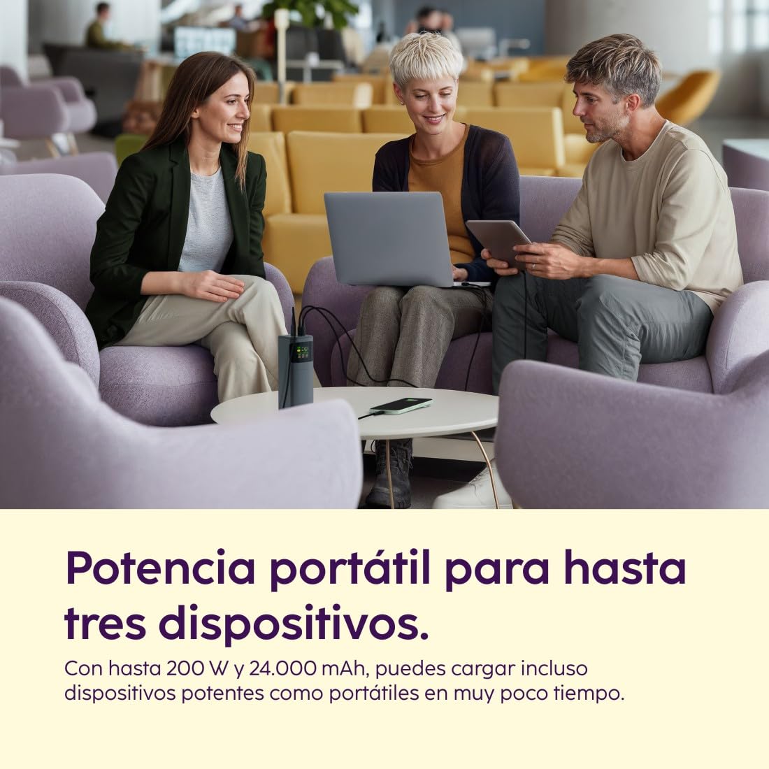 Hama | Power Bank High Power 24.000 mAh 200 W USB-C PD Pantalla TFT | Potencia de hasta 200 W con Power Delivery 3.0, 2 USB-C y USB-A, pantalla TFT para controlar la carga, Gris