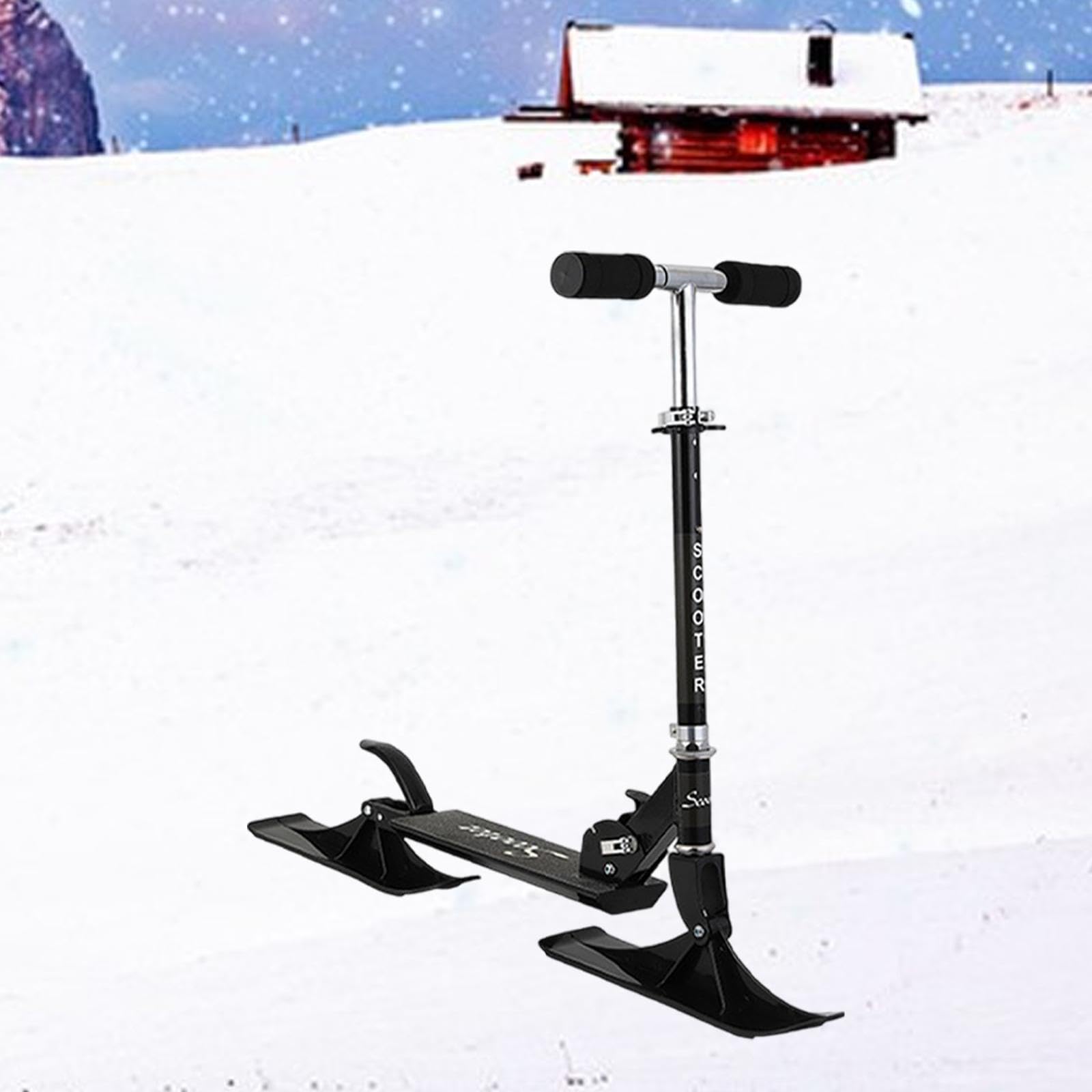 Outdoor Abenteuer Scooter Skischlitten für Kinder mit Zwei Rädern für sicheres und lustiges Spielen im Schnee, begleitet EIN glückliches Wachstum,