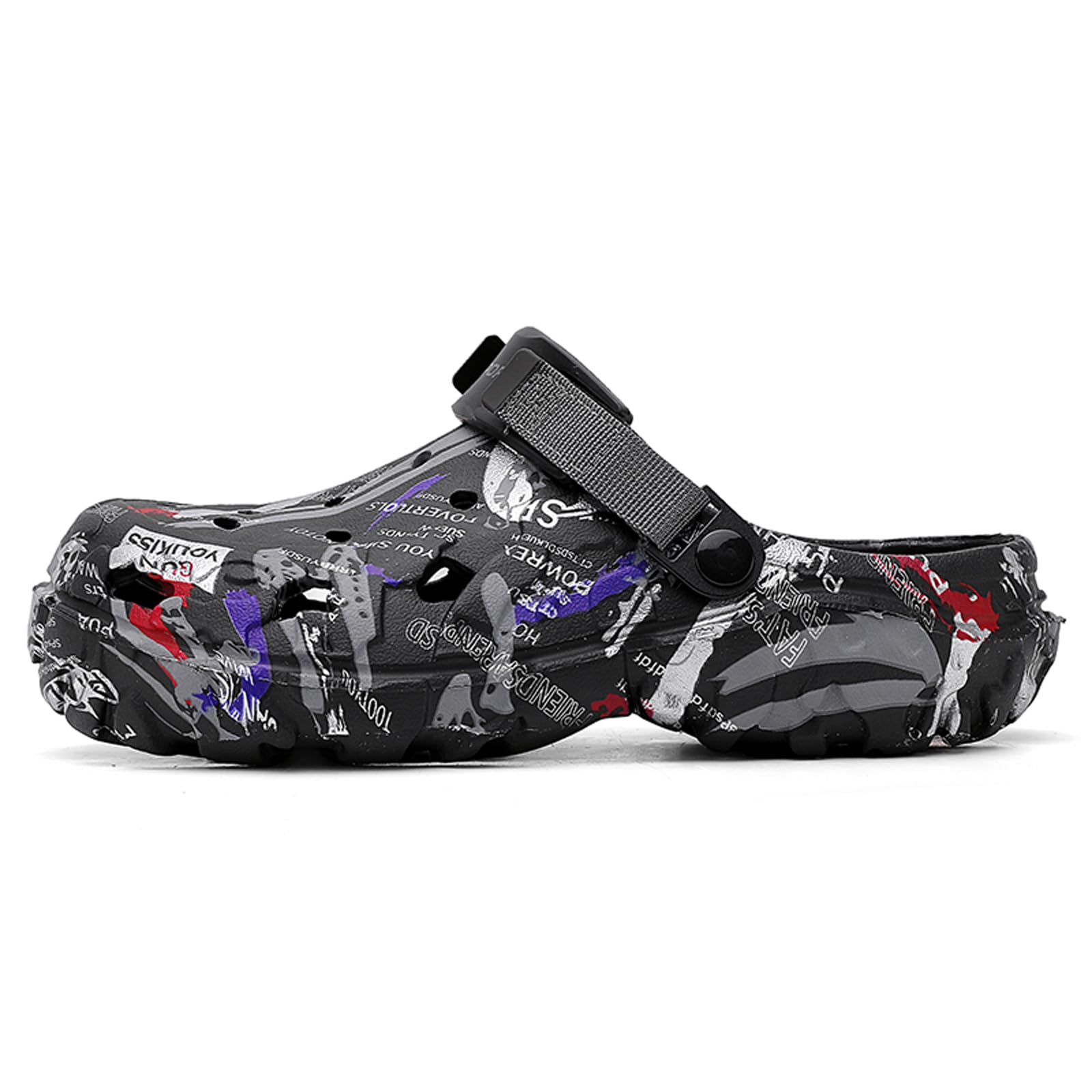 CERYTHRINA Sabots de Jardinage Homme Camouflage à Motif - été Réglable Confortable pour Clogs - Chaussures de Jardin Pantoufles Antidérapant - Caoutchouc Chaussons Aquatiques Confortable pour Jardin