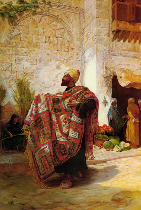 Peinture murale le vendeur de tapis Charles Robertson toile haut de gamme