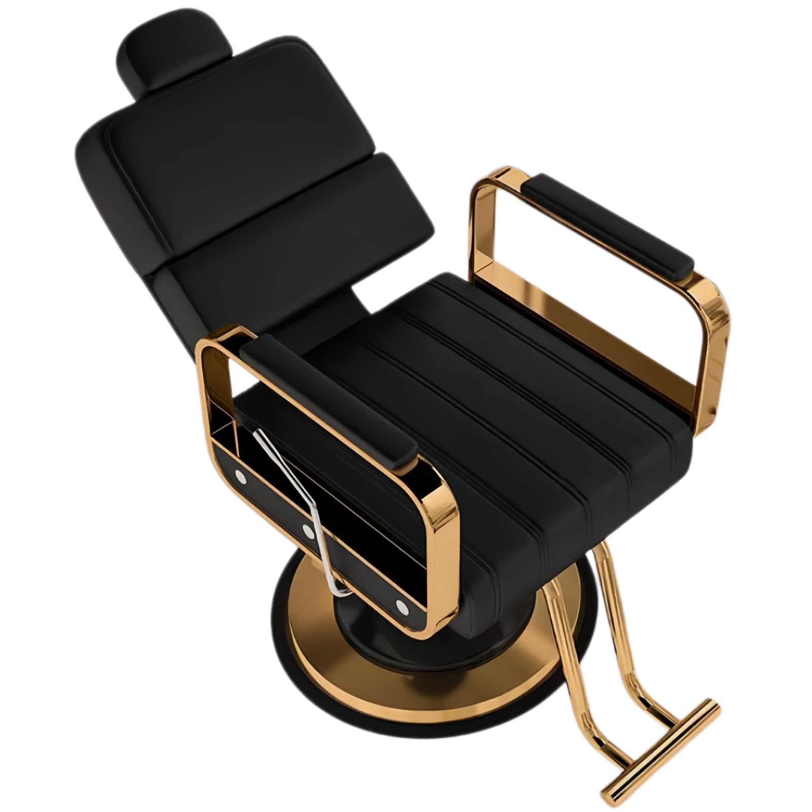 Stylist Stühle für Salon Allzweck Friseurstuhl für Heim-Barbershop-Shampoo, Verstellbarer Salonstuhl für Friseure, Schwarz & Gold,001