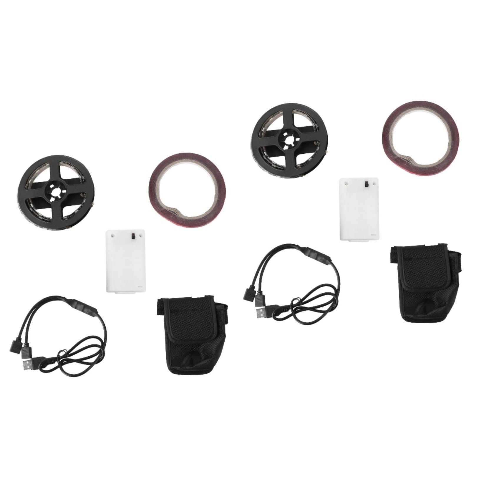 Abaodam Lot De 2 Trottinettes Électriques À LED pour Adultes avec Klaxon Éclairage De Guidon Hoverboard Skateboard Vélo Époxy Noir