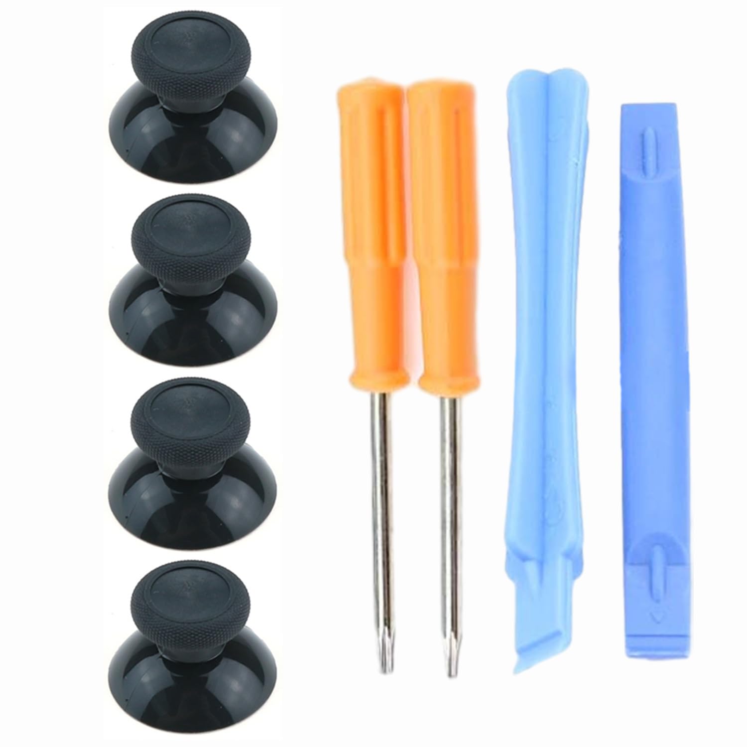 2 Paia Levette Analogiche per Xbox One Joystick, Pollice di Ricambio e Cacciavite Strumento Pry per Xbox One Controller, Analogici Thumbstick per Xbox One, Levette Analogiche Stick Ricambio