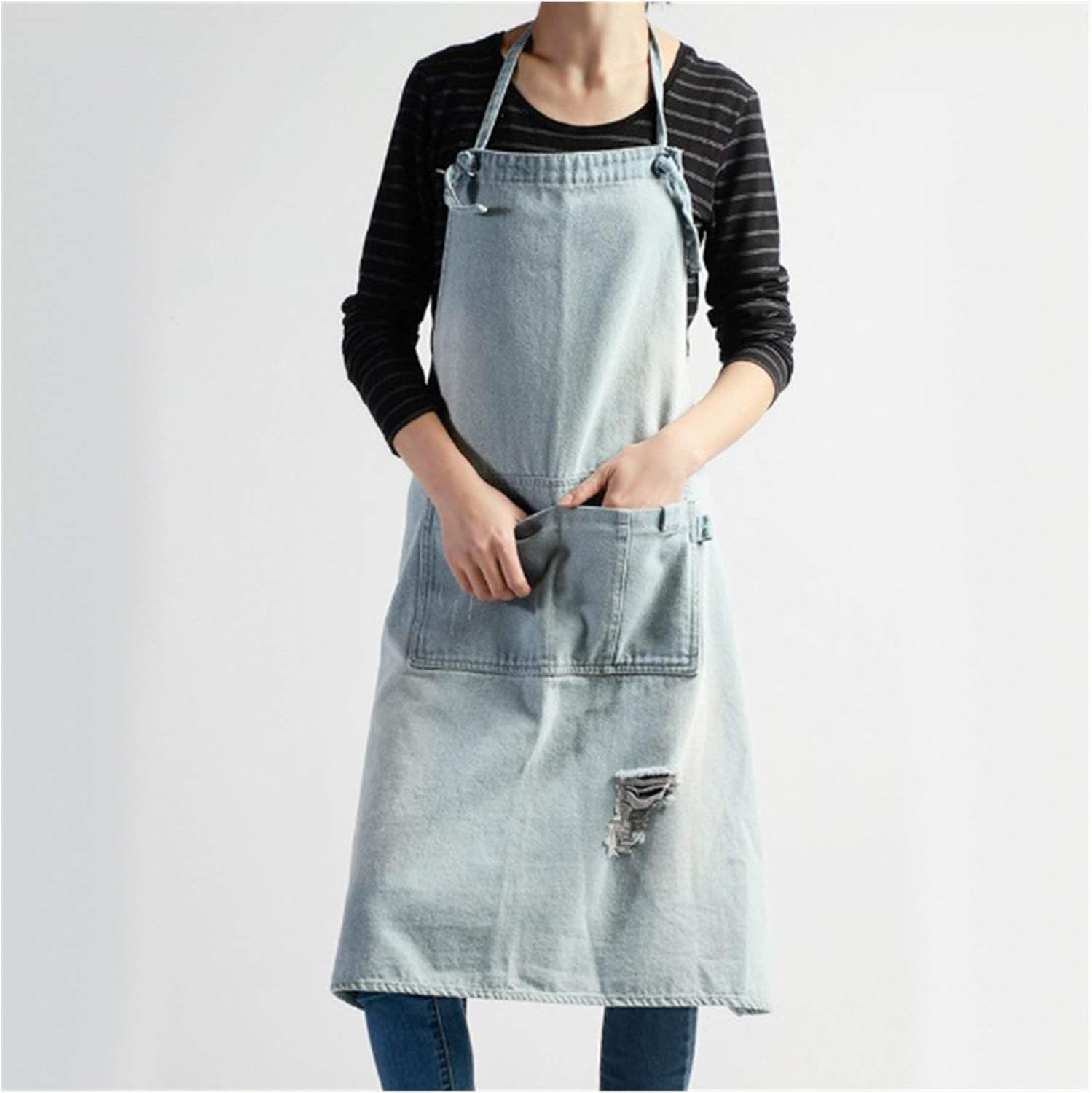 Apron Apron Thick Cotton Denim Material is Suitable for HighEnd Coffee