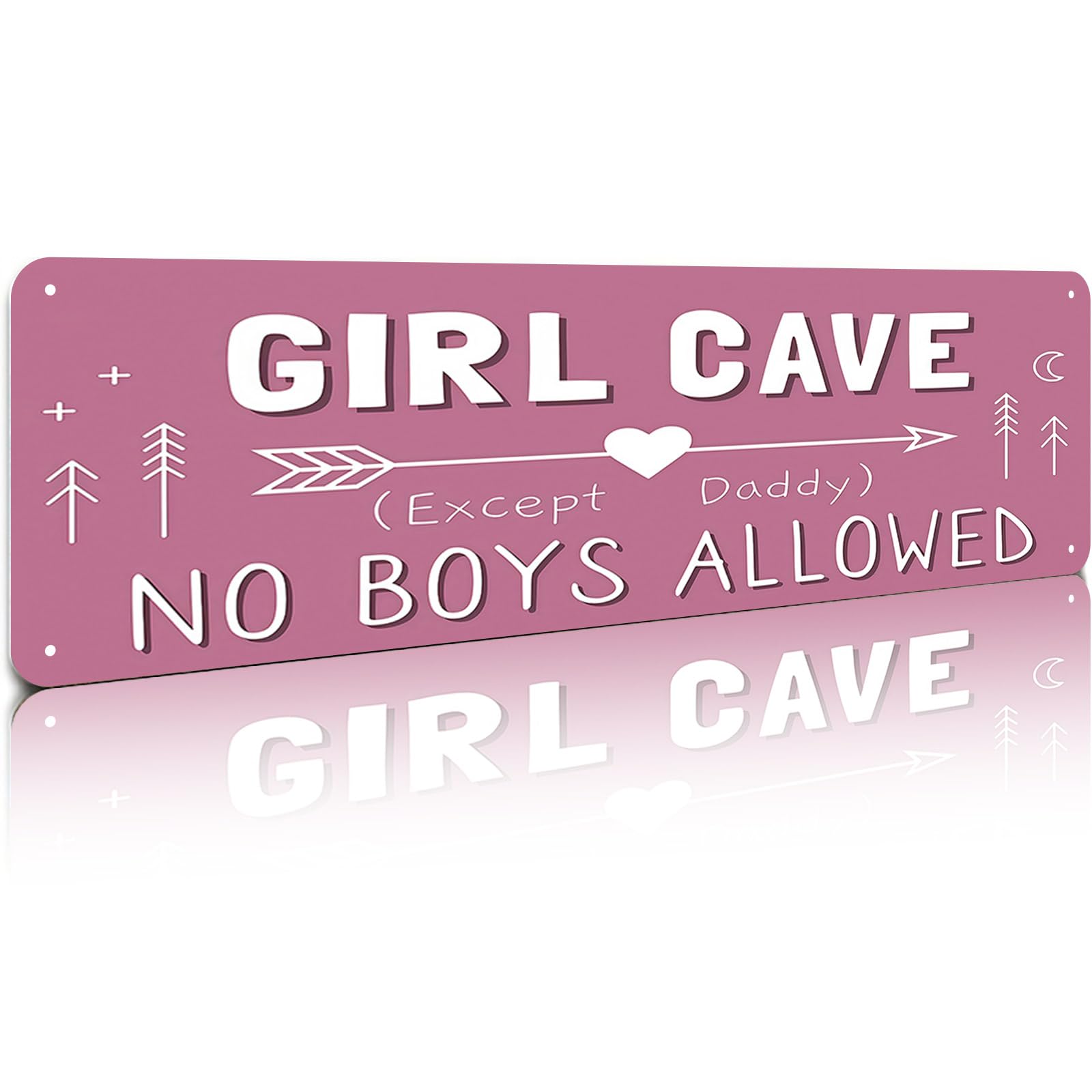 peiyeety Vintage Metal Tin Sign Girl Cave Retro Street Sign, Rustic Wall Decor for Home, Home, Man Cave, Garage, Kitchen, Office, Farmhouse, Patio, Garden, Porch, 4 * 16 inch