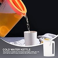 Vista 7 de Hervidor de agua de plástico con tapa, jarras de jugo, jarra de agua para leche, té, limonada, jugo de bebida, 74.4 fl oz