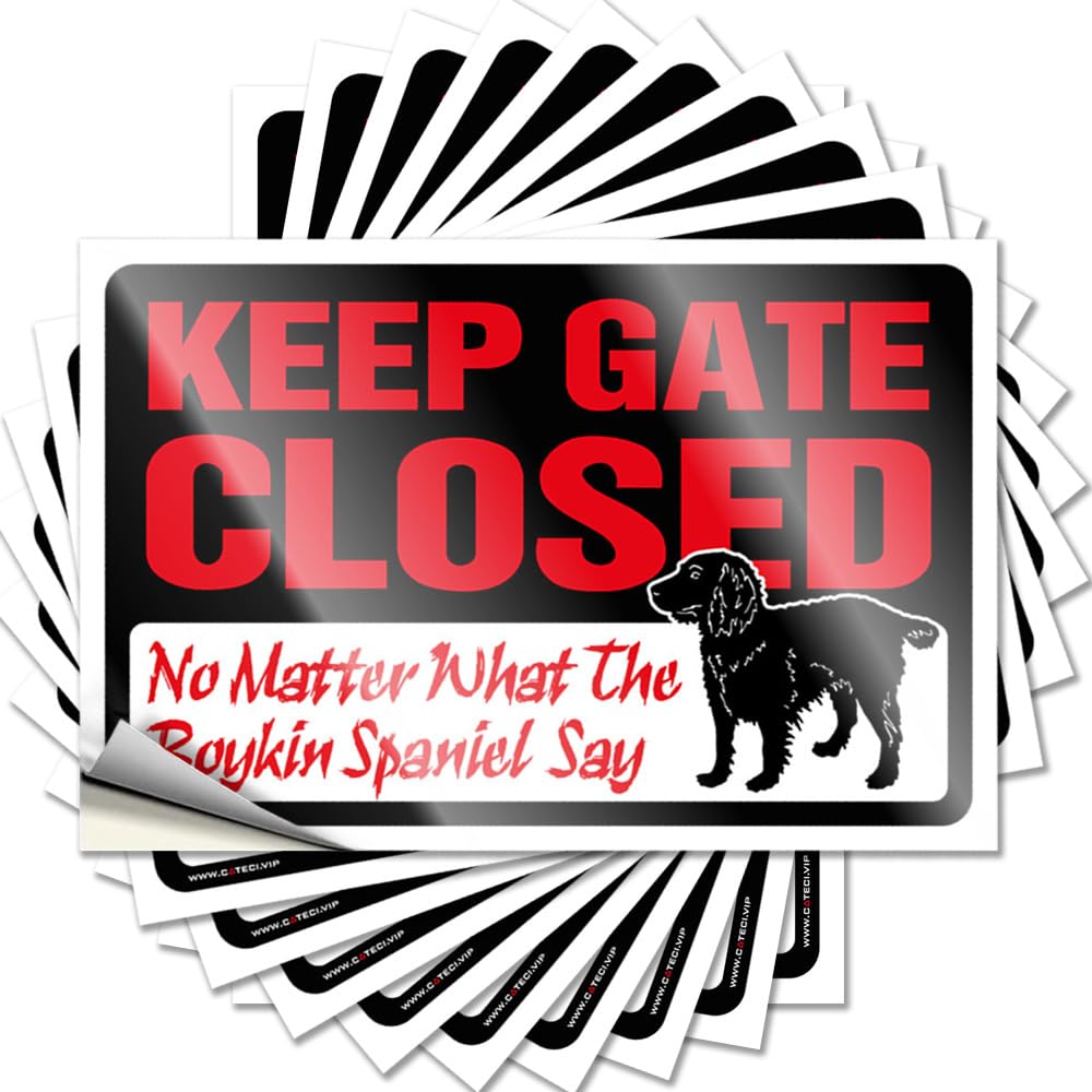 Fzfn Colour Retro Decal, Aesthetic Hat Keep Gate Closed No Matter What The Boykin Spaniel Say | Funny Quote Football Decals(6X9cm)