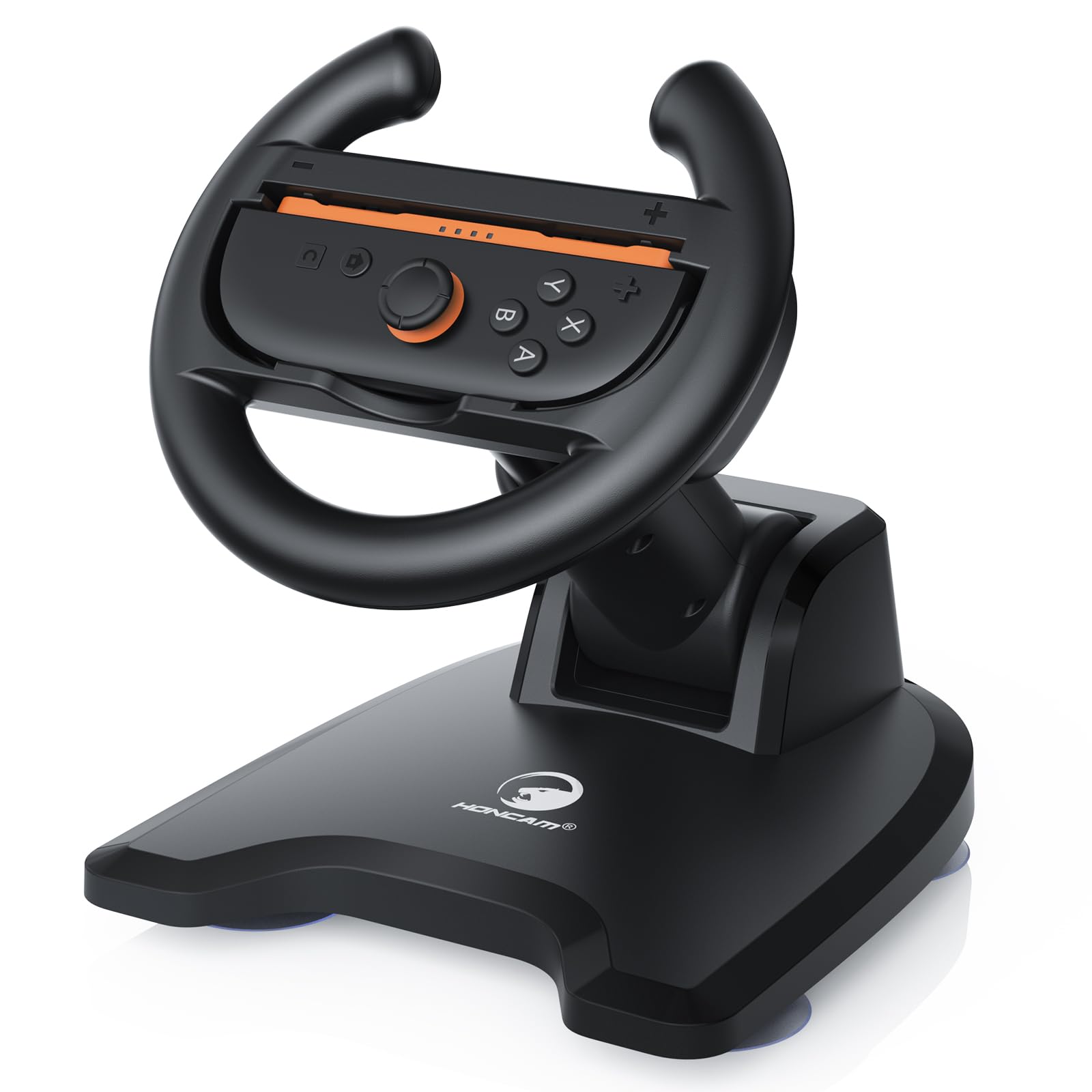 HONCAM Steering Wheel for Nintendo Switch Switch 2 Racing Wheel Table Attachment with 4 Suction Cup for JoyCons