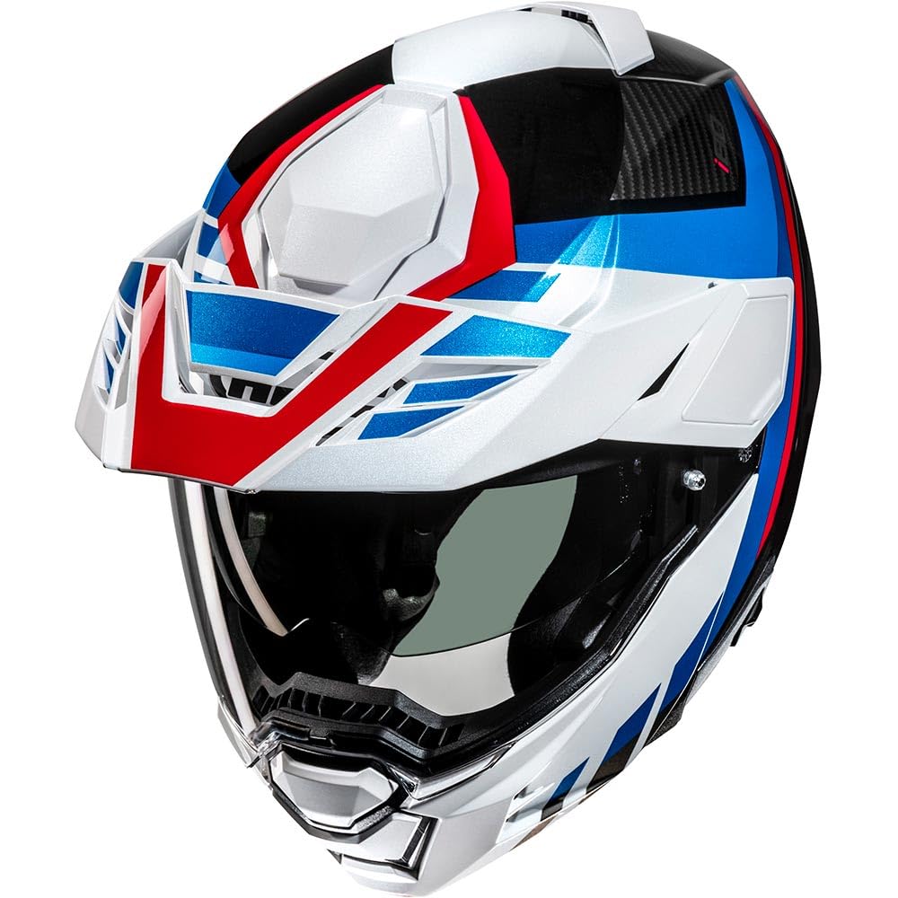 HJC, Casco Moto Modulare i80 IMES White Blue Red MC21, XS