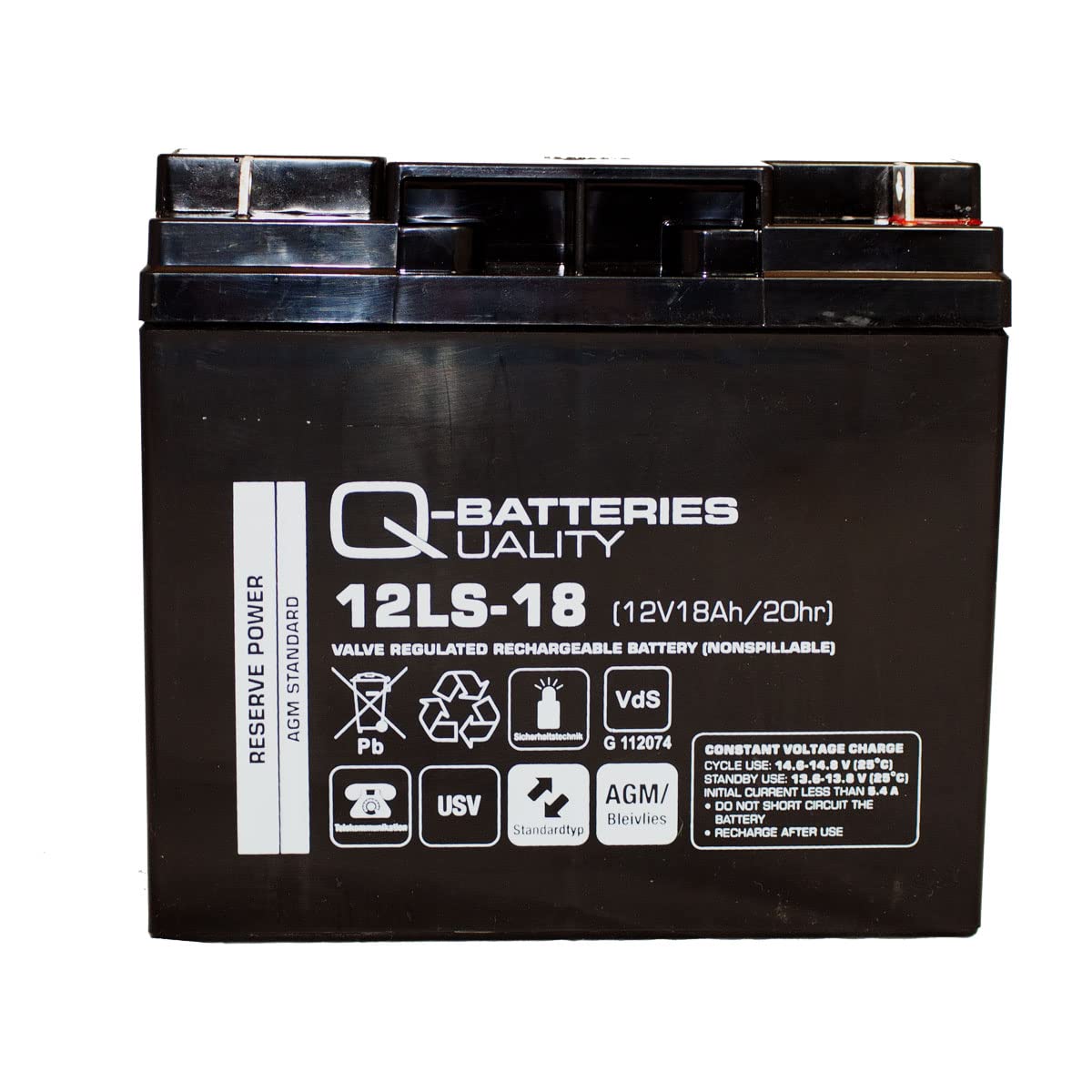 Batterie au Plomb AGM VRLA 12 V 18 Ah avec VDS