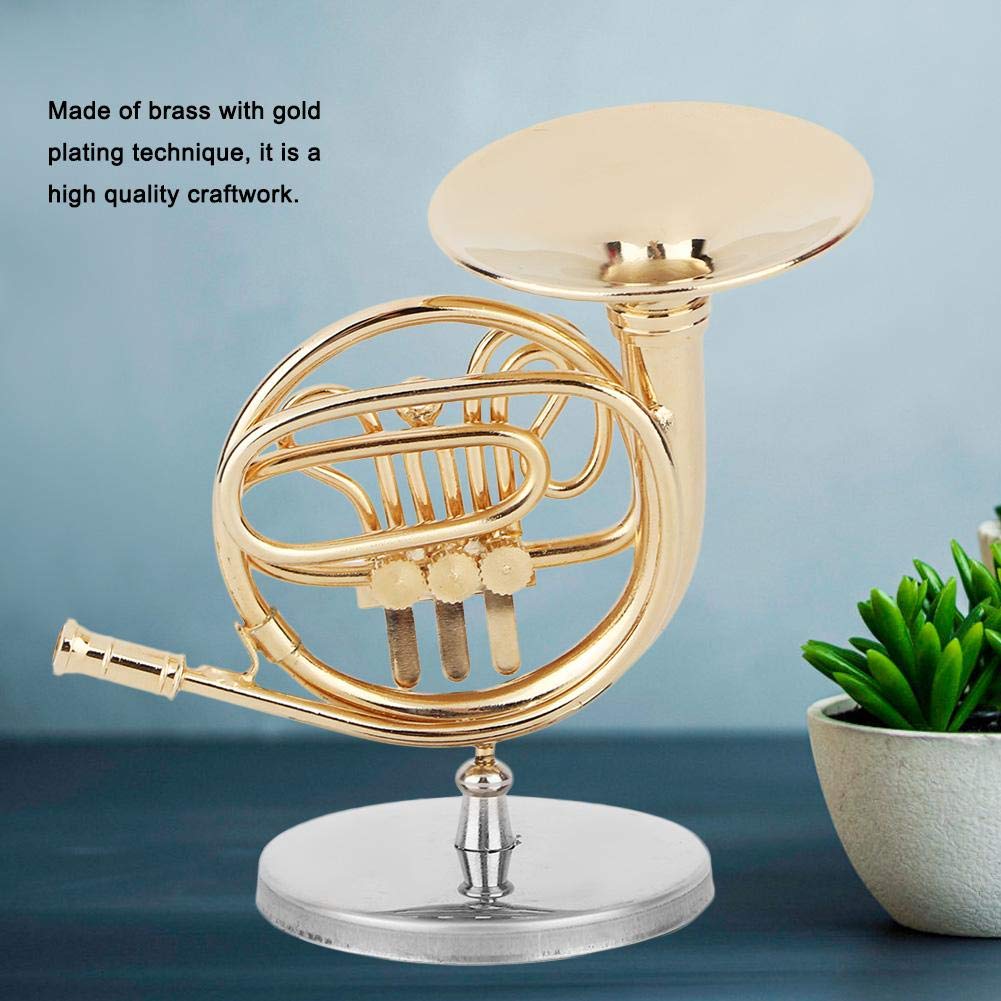 Arte da parete in metallo con corno francese, scultura da parete in metallo, decorazione minimalista strumento musicale, decorazione per la casa regali per gli amanti della musica (colore: 35 cm