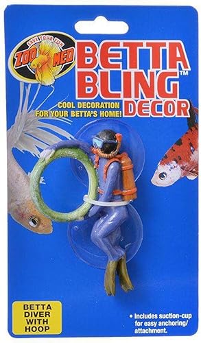 Zoo Med Laboratories Betta Bling Diver con aro Zoo Med Laboratories Betta Bling Diver con aro