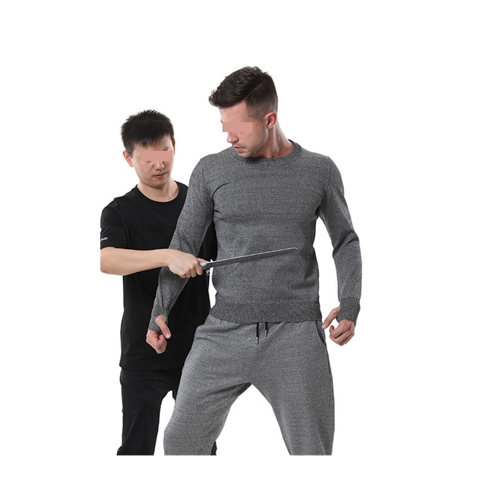 Rękawice robocze odporne na przecięcie, Samoobrona Anti-stab Anti Cut odzież t-shirty taktyczne męskie odporne na przekłucia ochroniarz koszula policja biznesmeni topy(S)