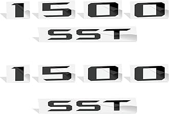 1500 SST Hood Emblem Overlay Decal Stickers - 2025 Ram 1500 Bighorn, Laramie and Warlock w/3.0 I6 Hurricane (Color: Gloss Black)