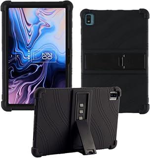 Case for TCL TABMAX 10.4 Tablet,Kids Friendly Soft Silicone Adjustable Stand Cover for Nokia T20 Tablet 10.36 inch (Black)